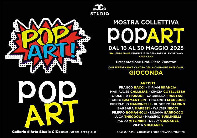 Pop art, mostra collettiva d'arte contemporanea